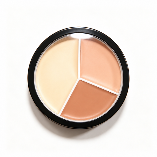 3-Color Multi-use Cream Concealer Palette, Buildable Medium to Full Coverage for Dark Circles, Blemishes and Redness