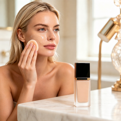 Long-Wear Hydrating Liquid Foundation, Buildable Medium Coverage Natural Matte Finish Face Makeup