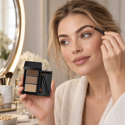 3 Shade Eyeshadow Palette, Blendable Matte Eyeshadow for Daily Eye Makeup, Long Wear & Water Resistant