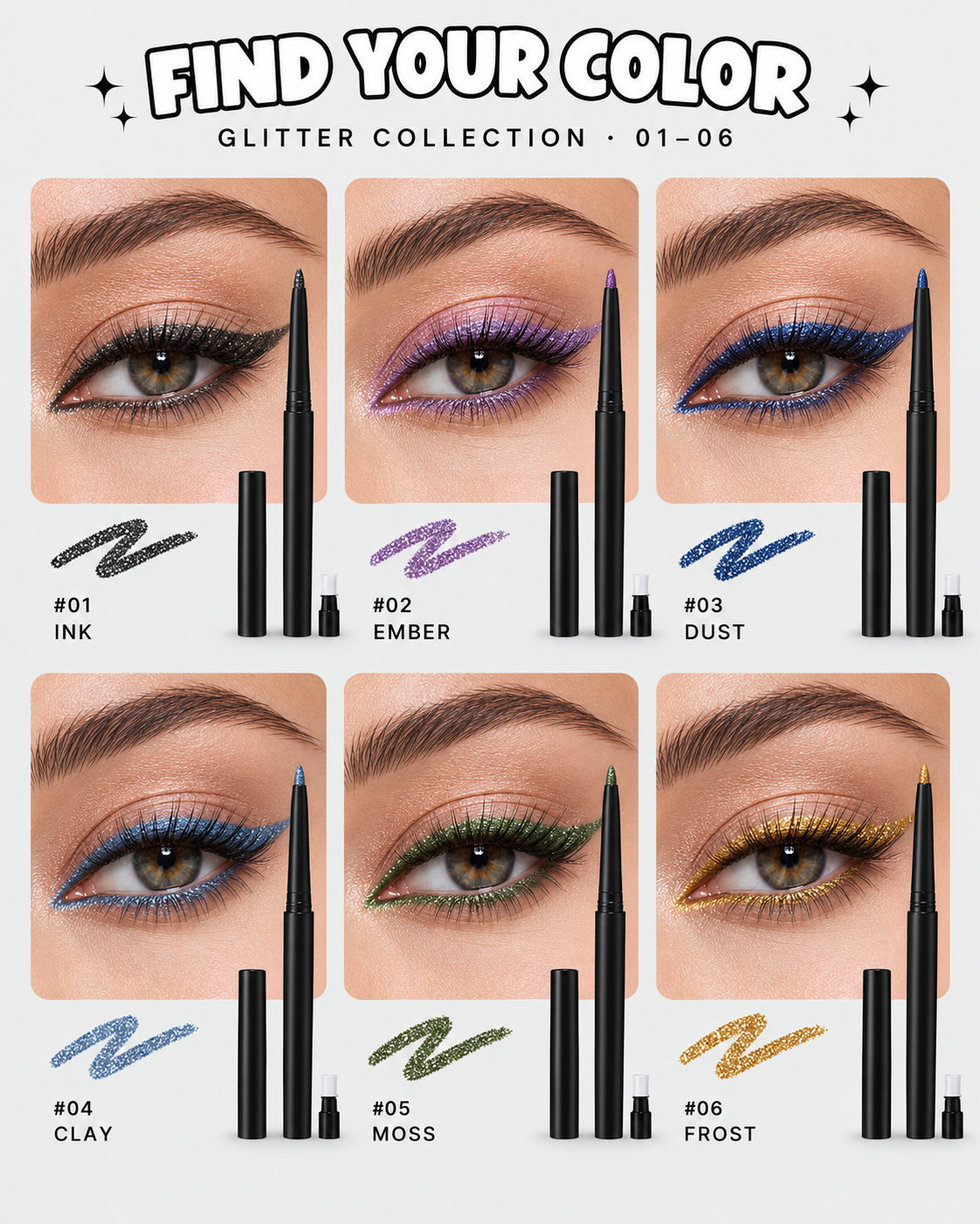 Gel Eyeliner Pencil, Waterproof Long Lasting Smudge Proof Eyeliner for Precise Eye Makeup