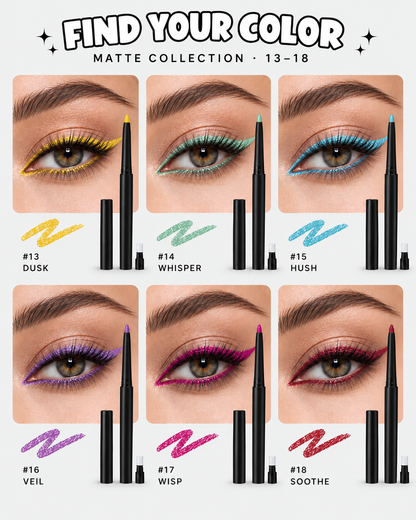 Gel Eyeliner Pencil, Waterproof Long Lasting Smudge Proof Eyeliner for Precise Eye Makeup