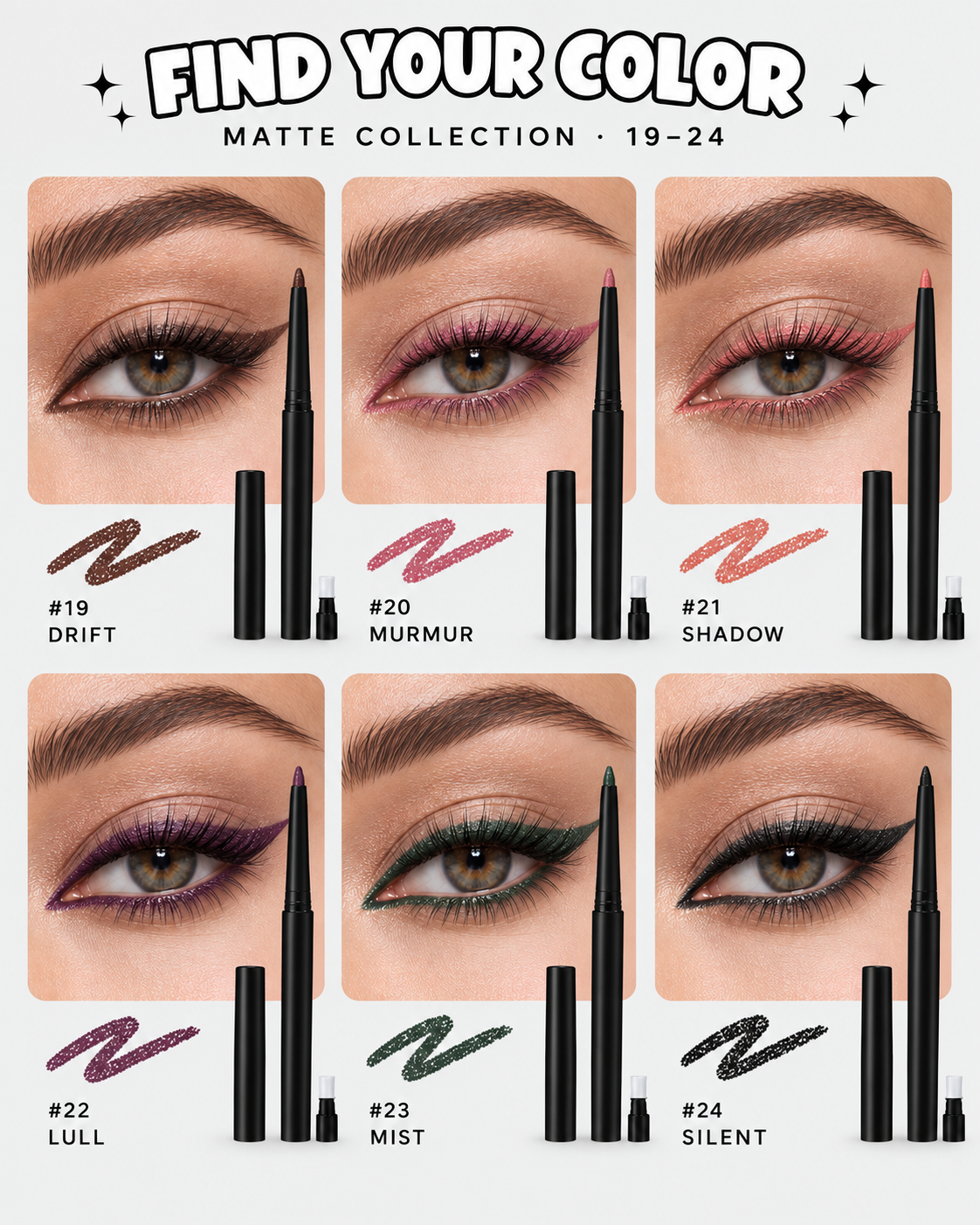 Gel Eyeliner Pencil, Waterproof Long Lasting Smudge Proof Eyeliner for Precise Eye Makeup